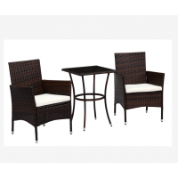 3 Pieces Wicker Outdoor Party Tables and Chairs Furniture /HB21.9203