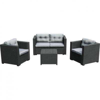 Outdoor seat plastic rattan sofa set cheap short delivery time sofa furniture