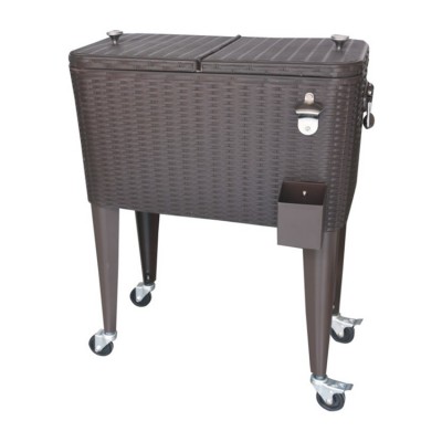 Stainless steel patio cooler cart ice cooler cooler box/Ice Drinks Bucket with wheels