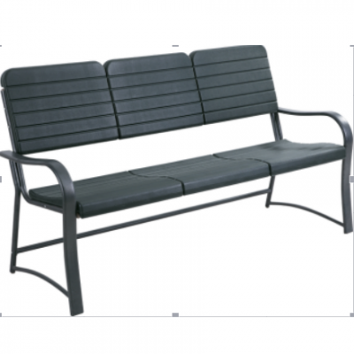 Durable waterproof public seating bench/HDPE plastic outdoor garden bench / three seats bench